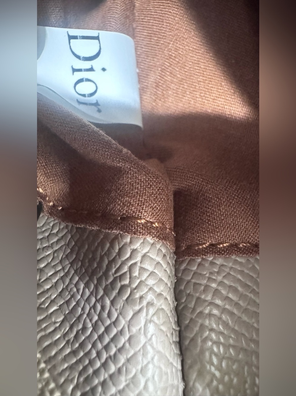 *NWOT* Dior Taupe Saddle Shoulder Bag with matching Logo Strap - Picture 11 of 11